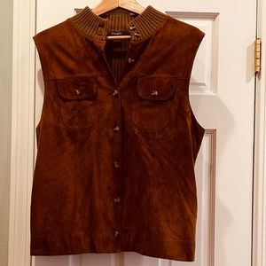 J. McLaughlin Suede and Merino Wool Vest - XL